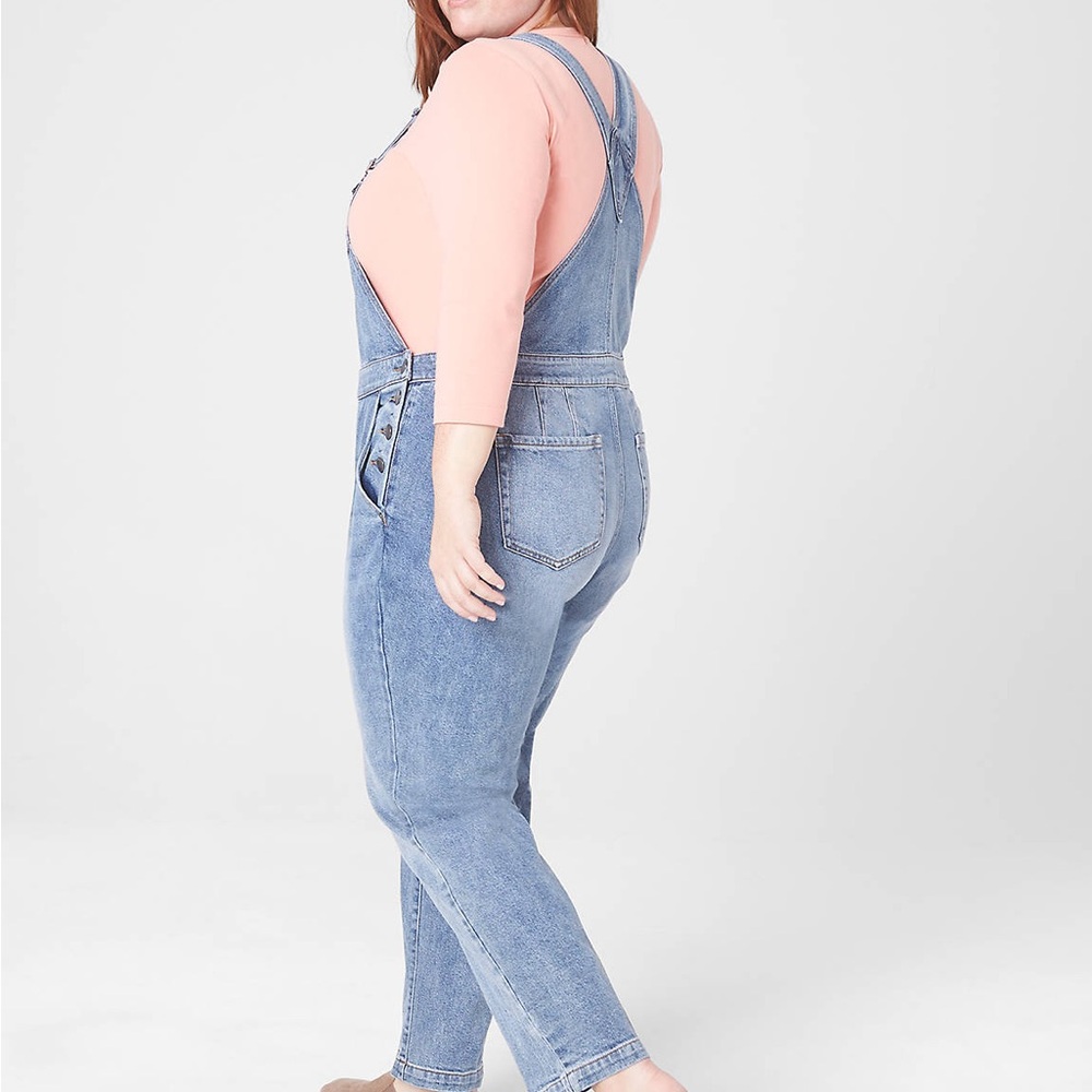 Lane Bryant ankle straight-leg denim overalls new with tags! - Picture 9 of 11